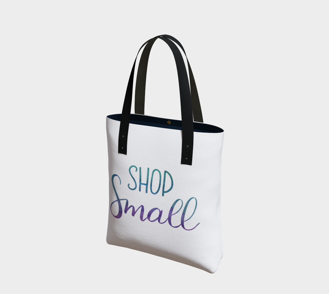 Shop Small - white background with multicolour lettering preview #1
