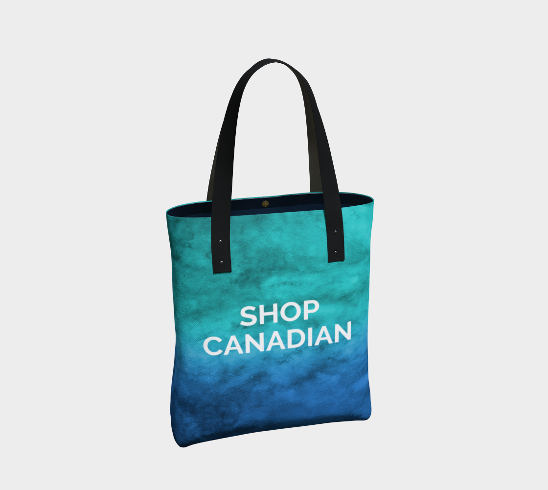 Shop Canadian - blue/green watercolour background with white text thumbnail #3