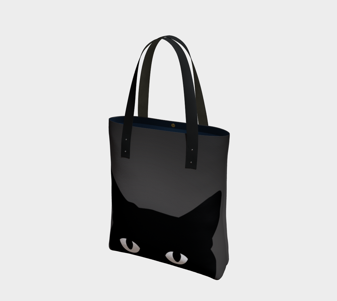 Aperçu de Black Cat on Black - Tote Bag