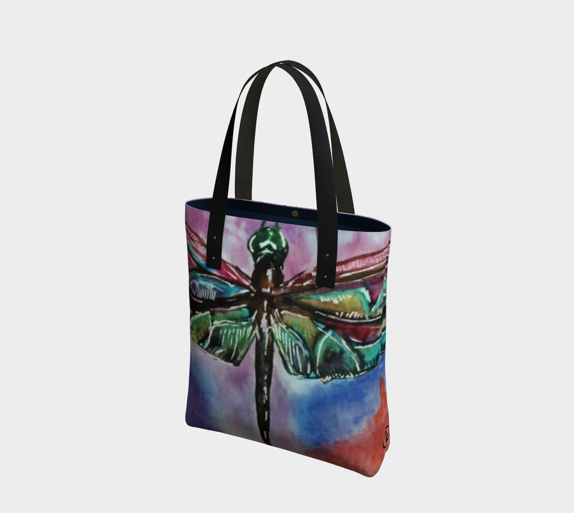 Dragonfly II Orange Tote Bag preview