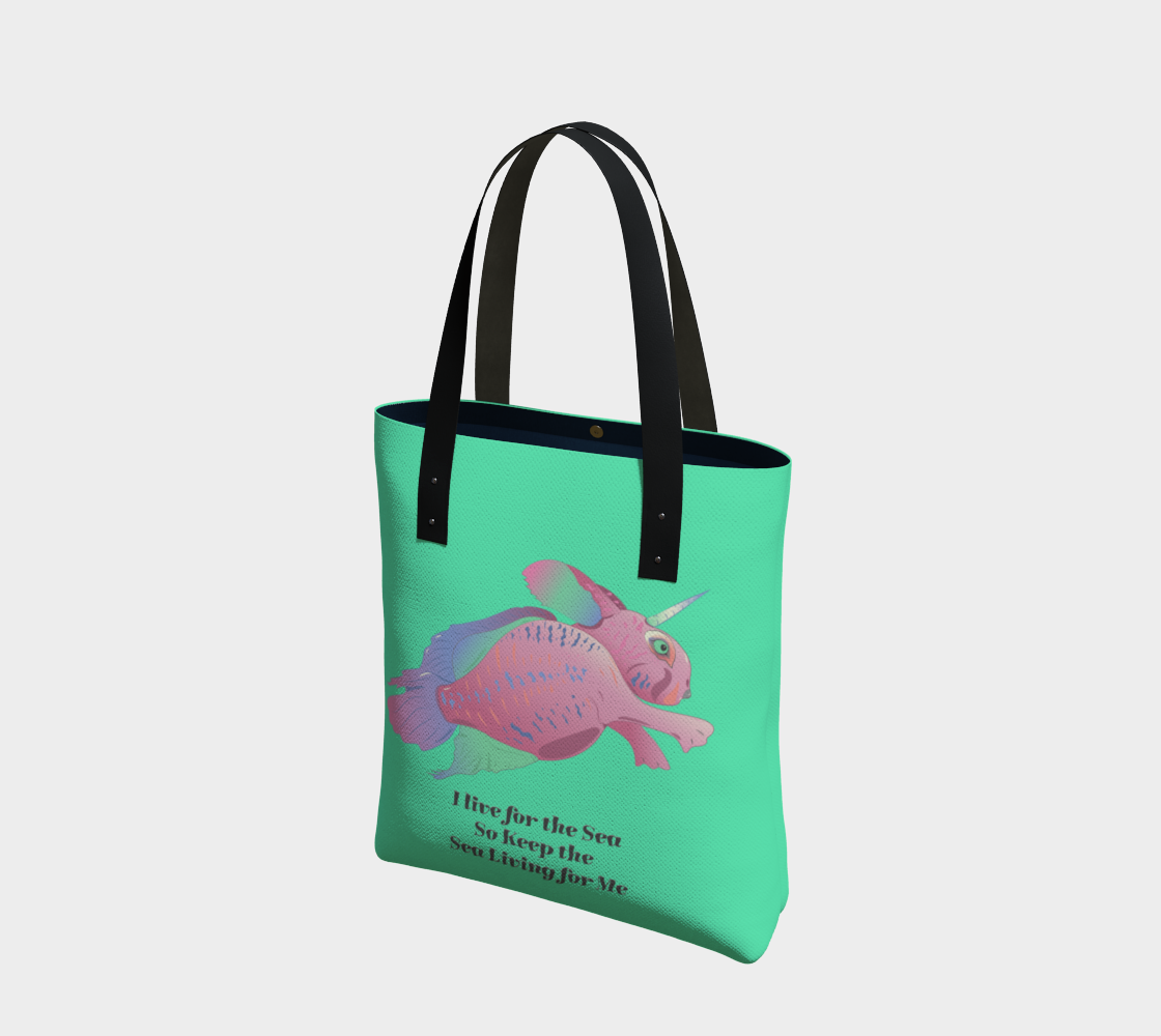 Sea Bunny w Text in Front - Sea Green preview #1