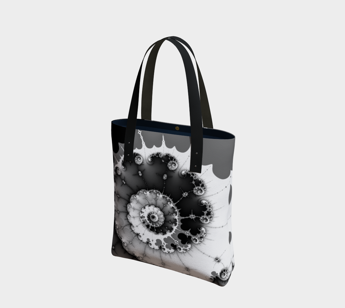 Black and White Deep Swirl Tote preview