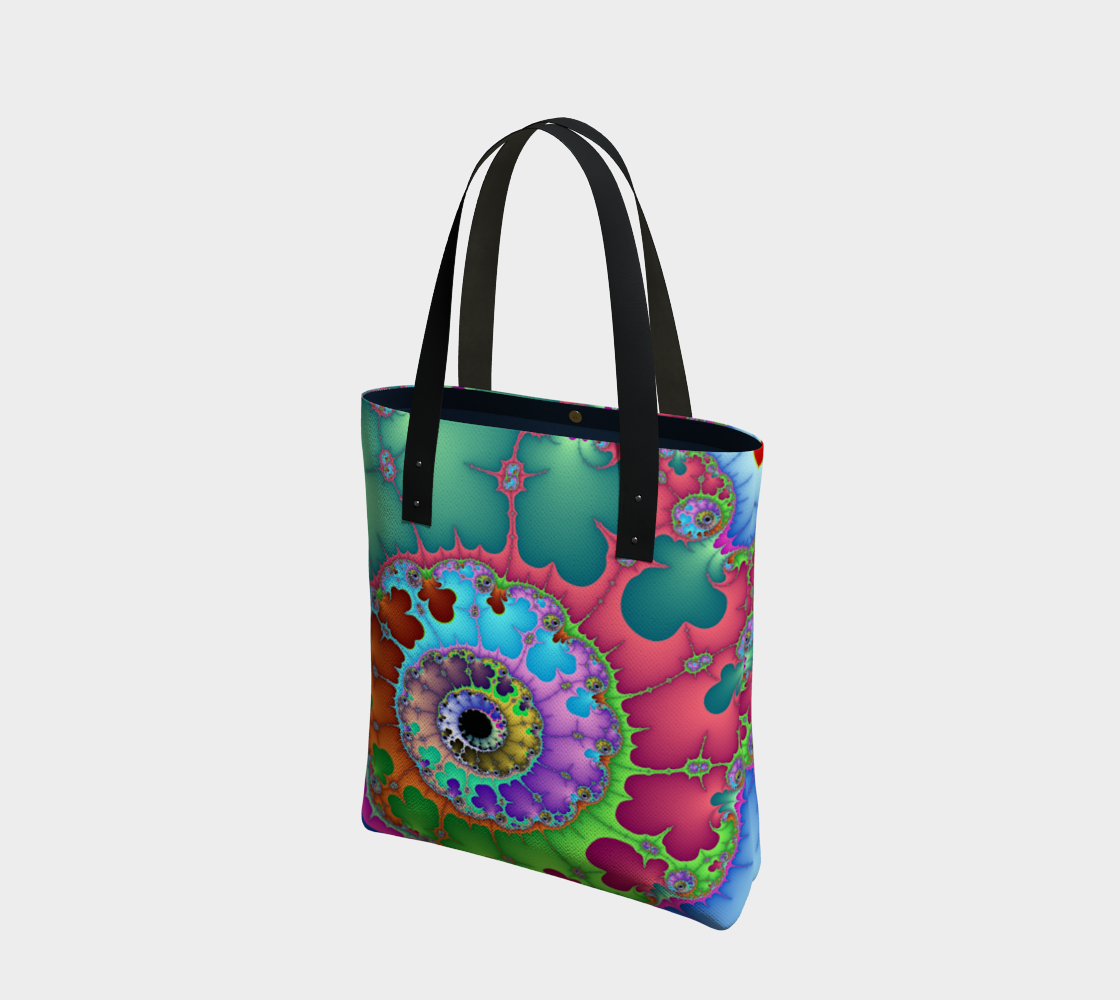 Colorful Spiral Fractal Swirl Tote preview
