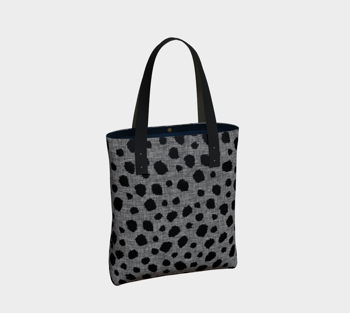 Aperçu de Simple Cheetah Spots Black Grey Crosshatch Weave Pattern #2