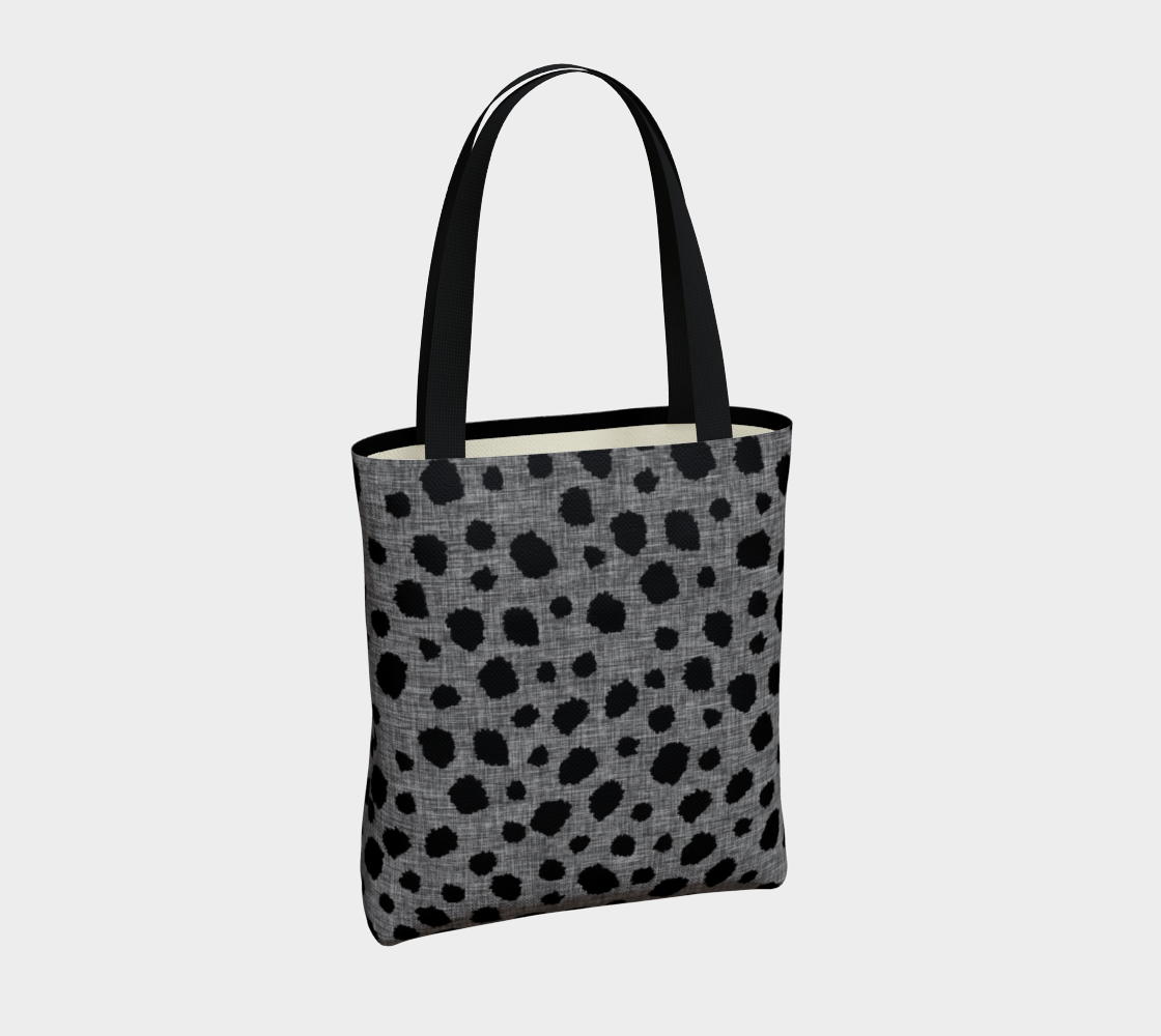 Simple Cheetah Spots Black Grey Crosshatch Weave Pattern preview #4
