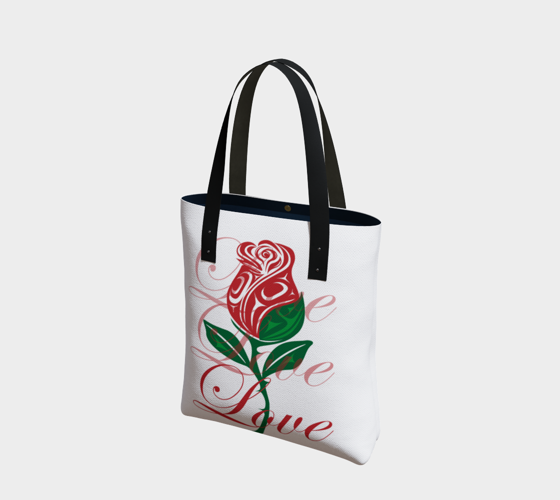 Red Rose Tote Bag White Background preview