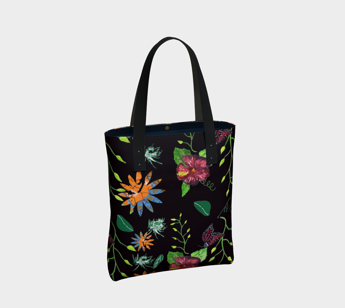 Abstract Flower Design I-Black preview #2