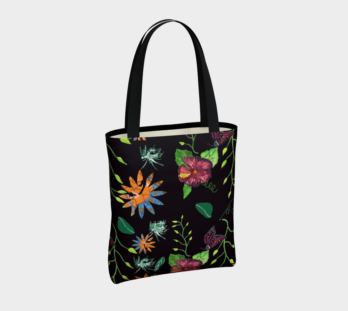 Abstract Flower Design I-Black preview #4