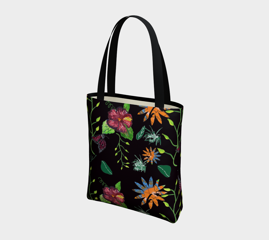 Abstract Flower Design I-Black preview #3