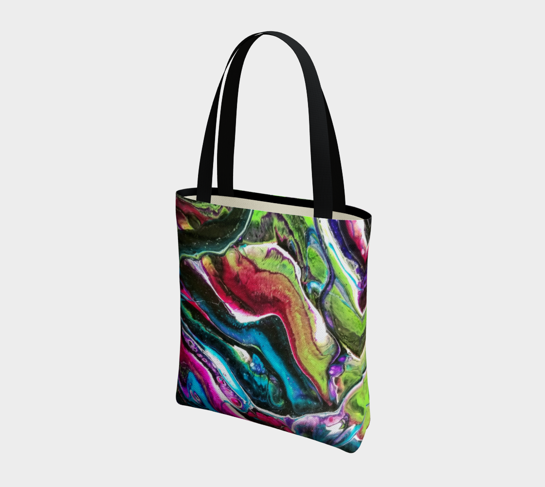 dark bright abstract tote bag preview #3
