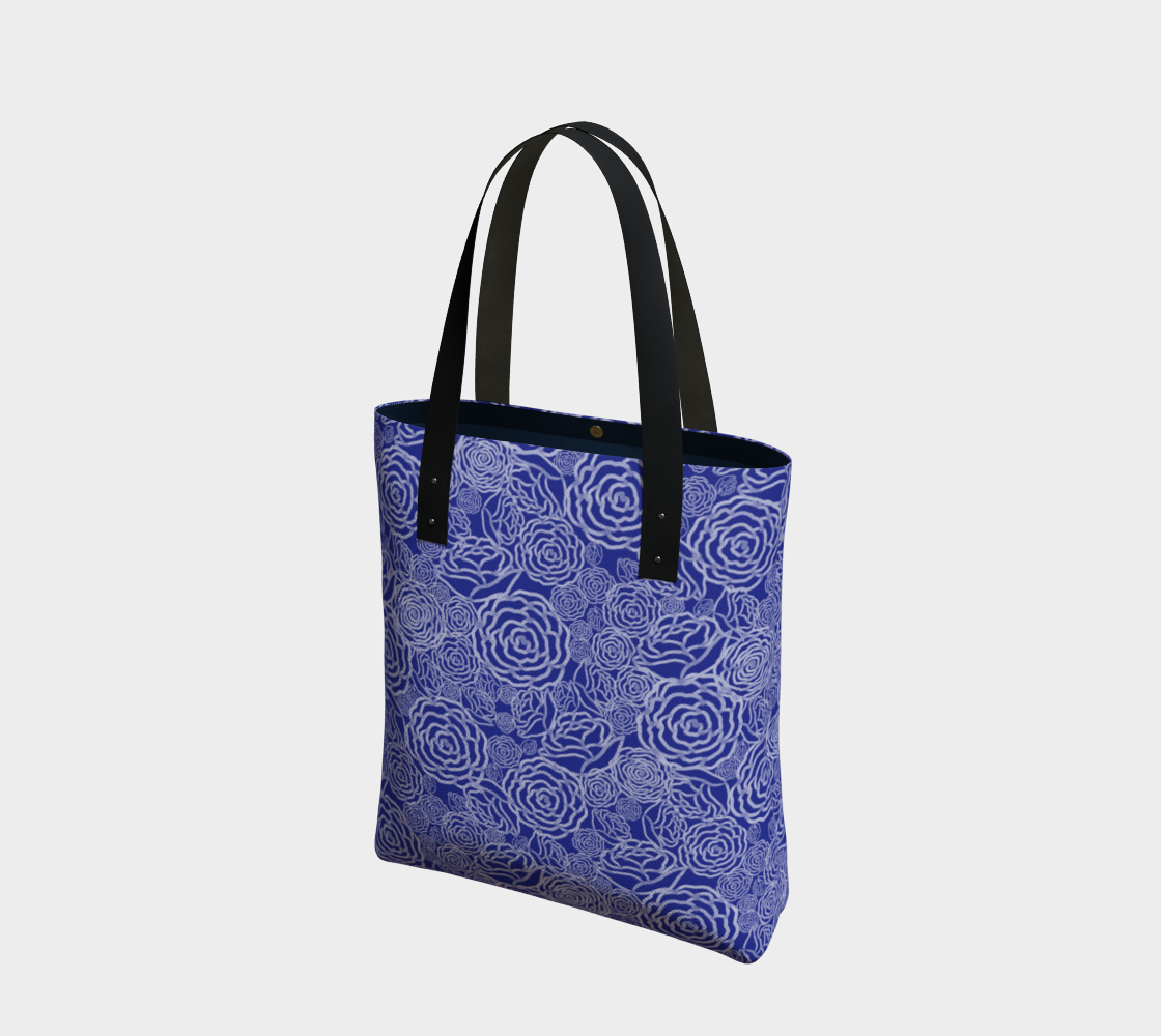 Flowery Tote bag (Blue) preview