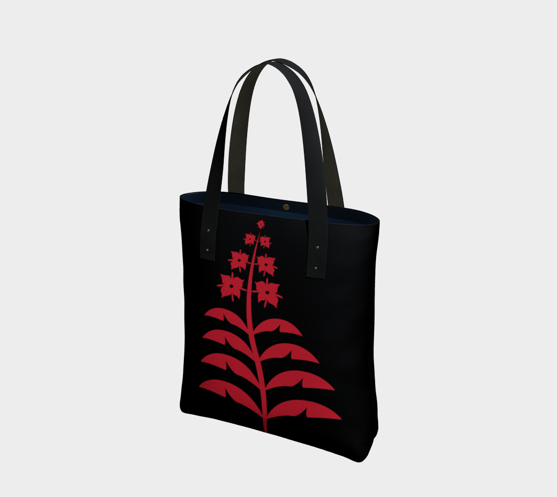 Aperçu de Red on Black Fireweed Tote #1