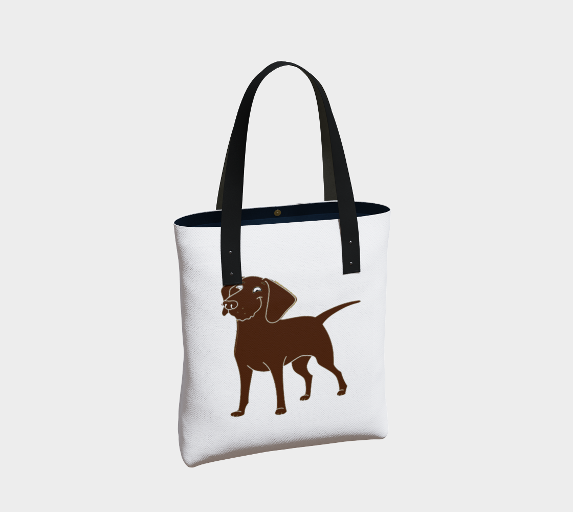 Labrador Retriever chocolate cartoon tote bag preview #2