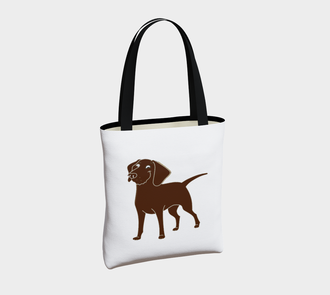 Labrador Retriever chocolate cartoon tote bag preview #4