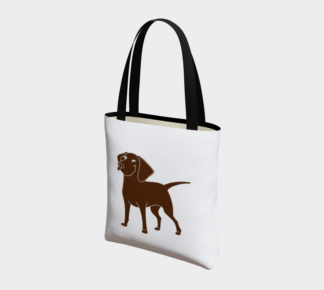 Labrador Retriever chocolate cartoon tote bag preview #3