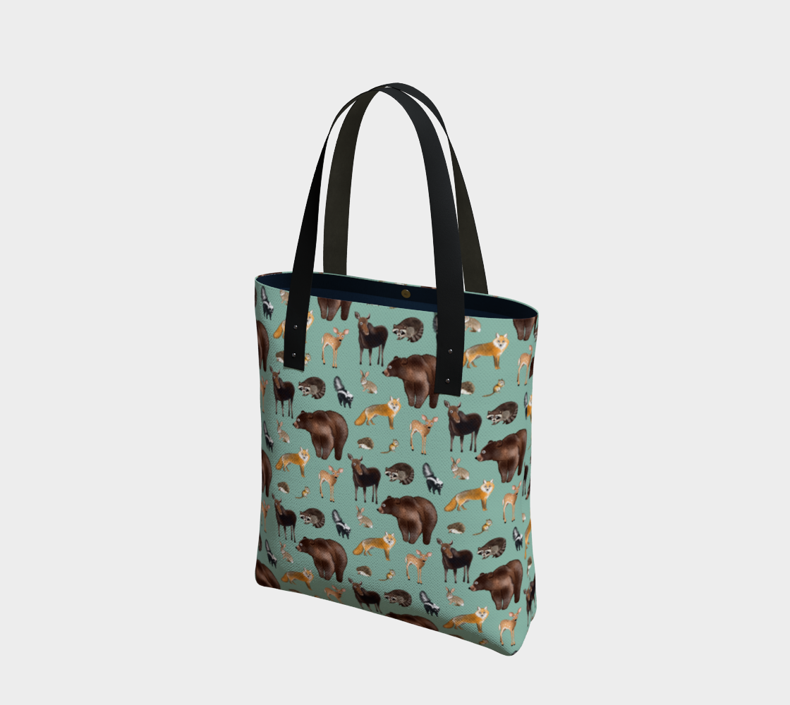Woodland Creatures Tote Bag 3D preview