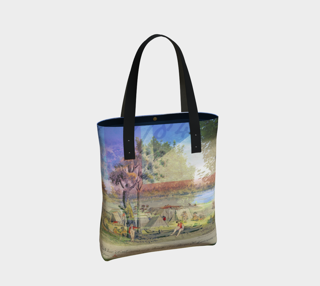 Cornwall landing encampment tote bag art/photo collage preview #2