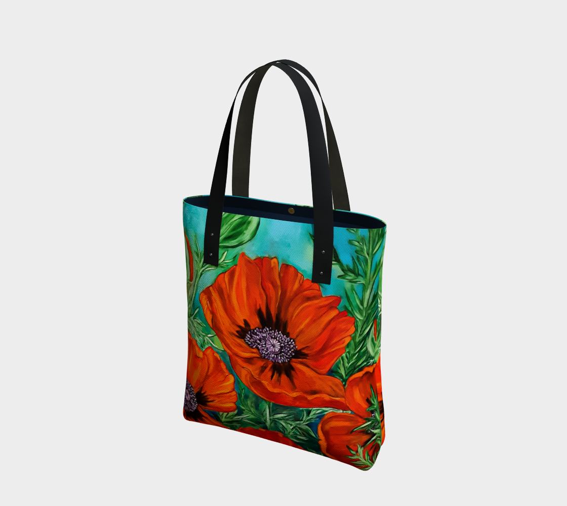 Big Bold Red Poppies Tote Bag preview