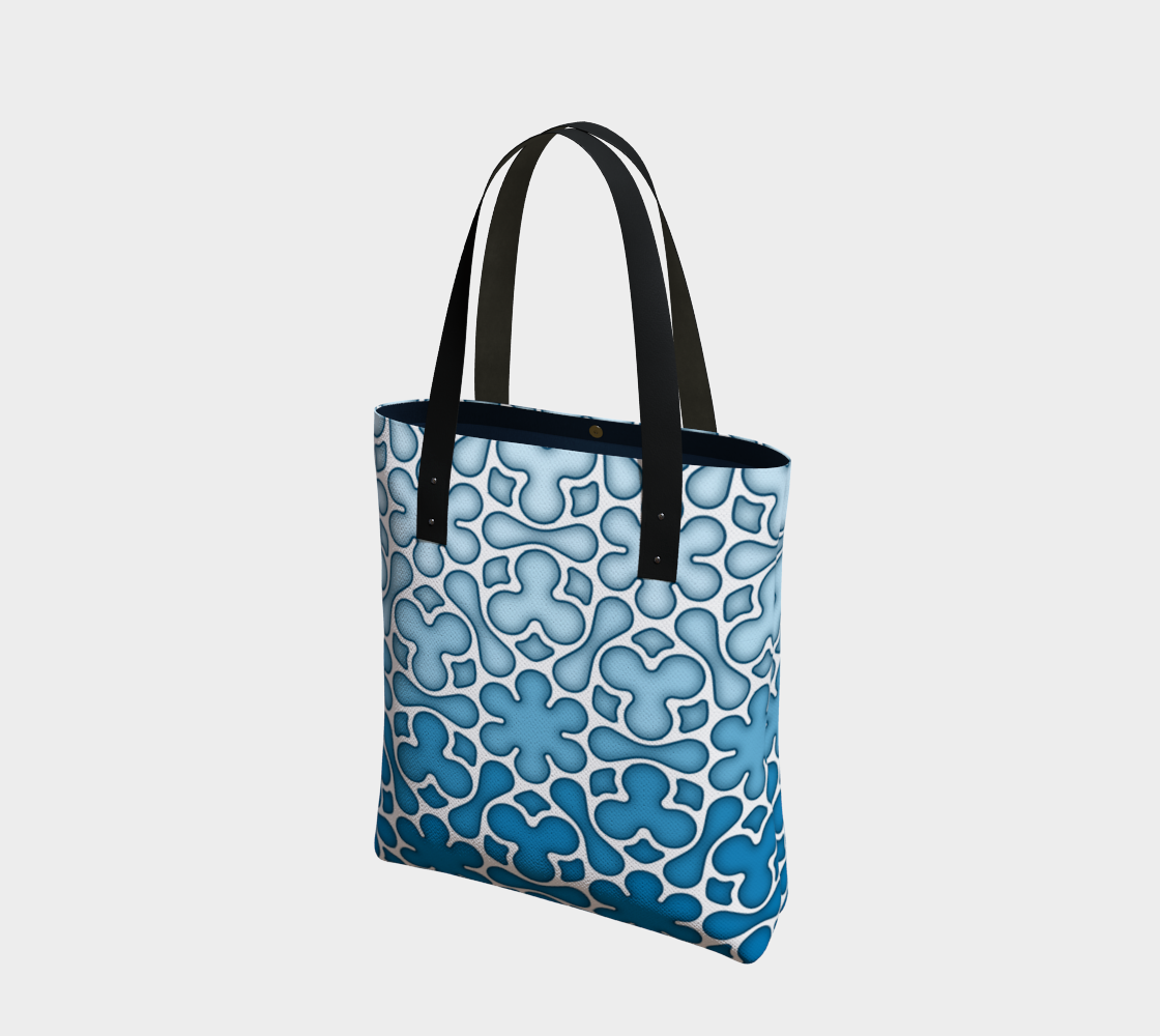 StainedGlass900 IbizaBlue ToteBag 3D preview
