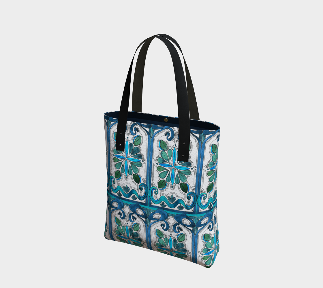 Turquoise Art Nouveau Tote Bag preview