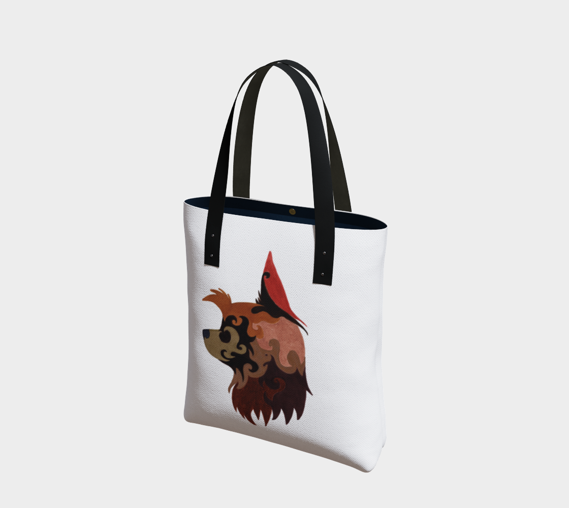 Swirl Color Yorkie Tote Bag 3D preview