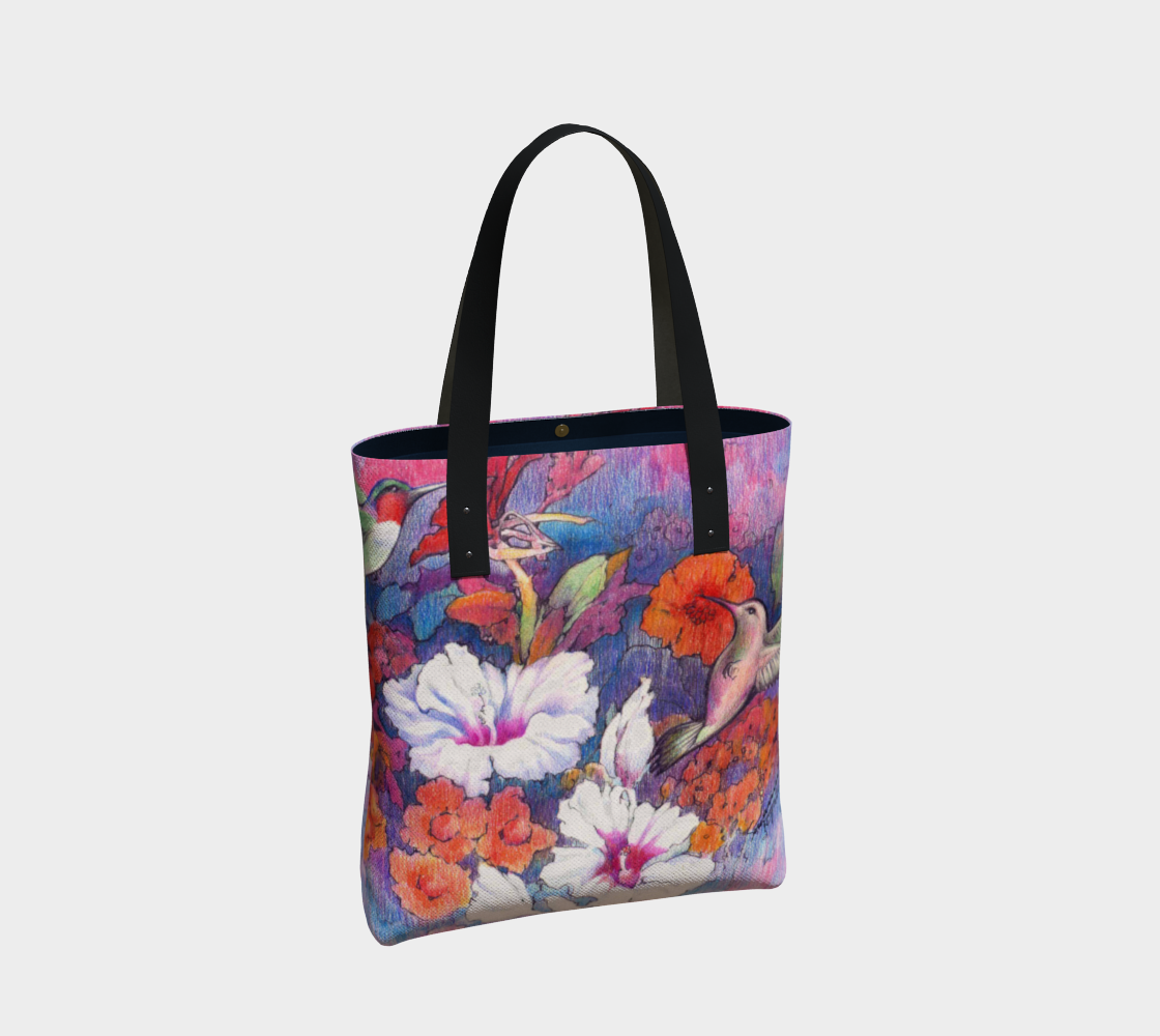 Suzanne's smaller tote of hummingbirds preview #2