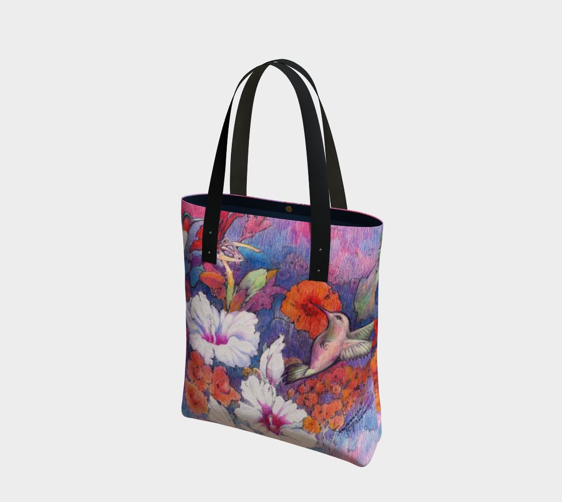 Suzanne's smaller tote of hummingbirds 3D preview
