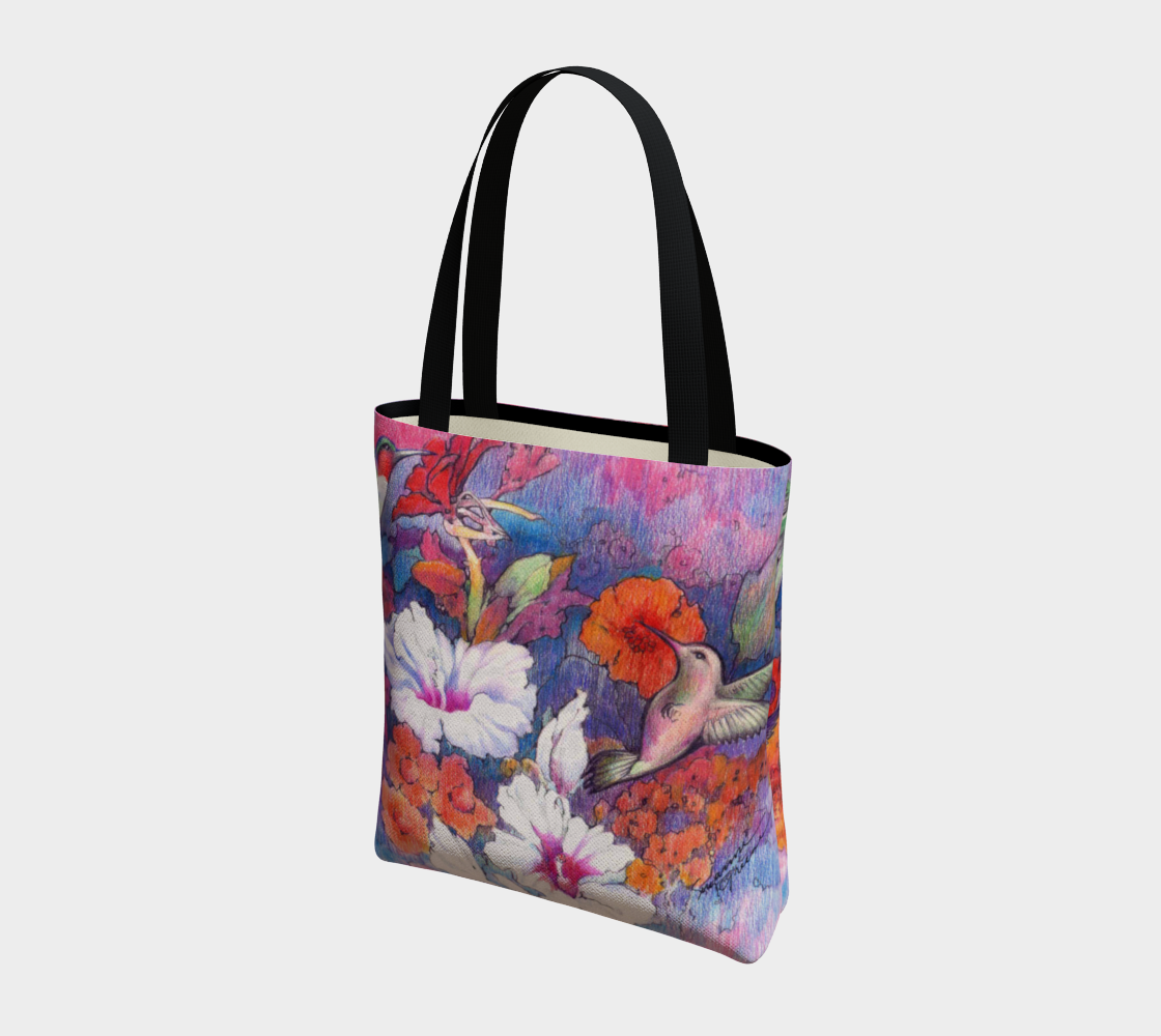 Suzanne's smaller tote of hummingbirds preview #3