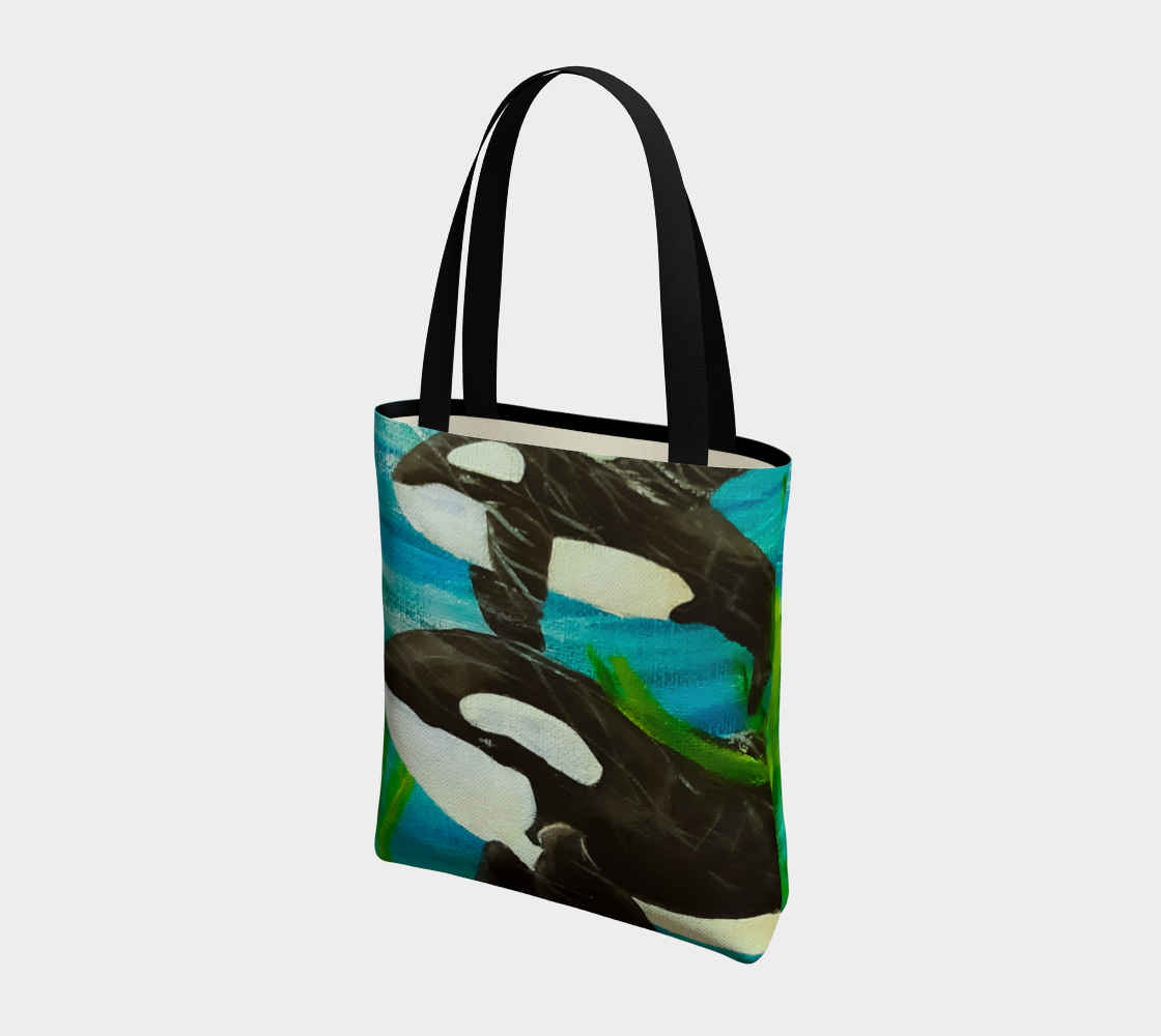 Orca Whales Tote Bag preview #3