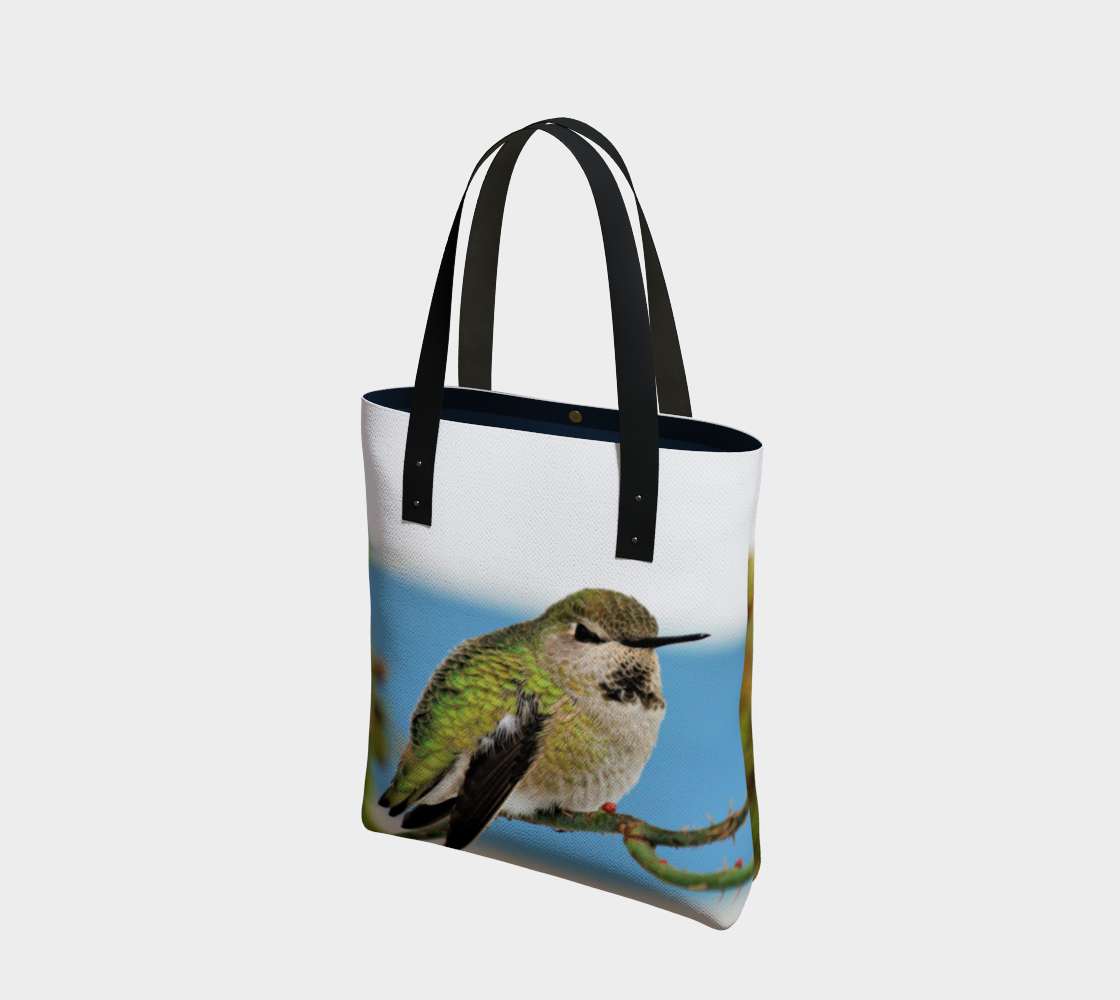Humming Bird on Branch Tote Bag preview