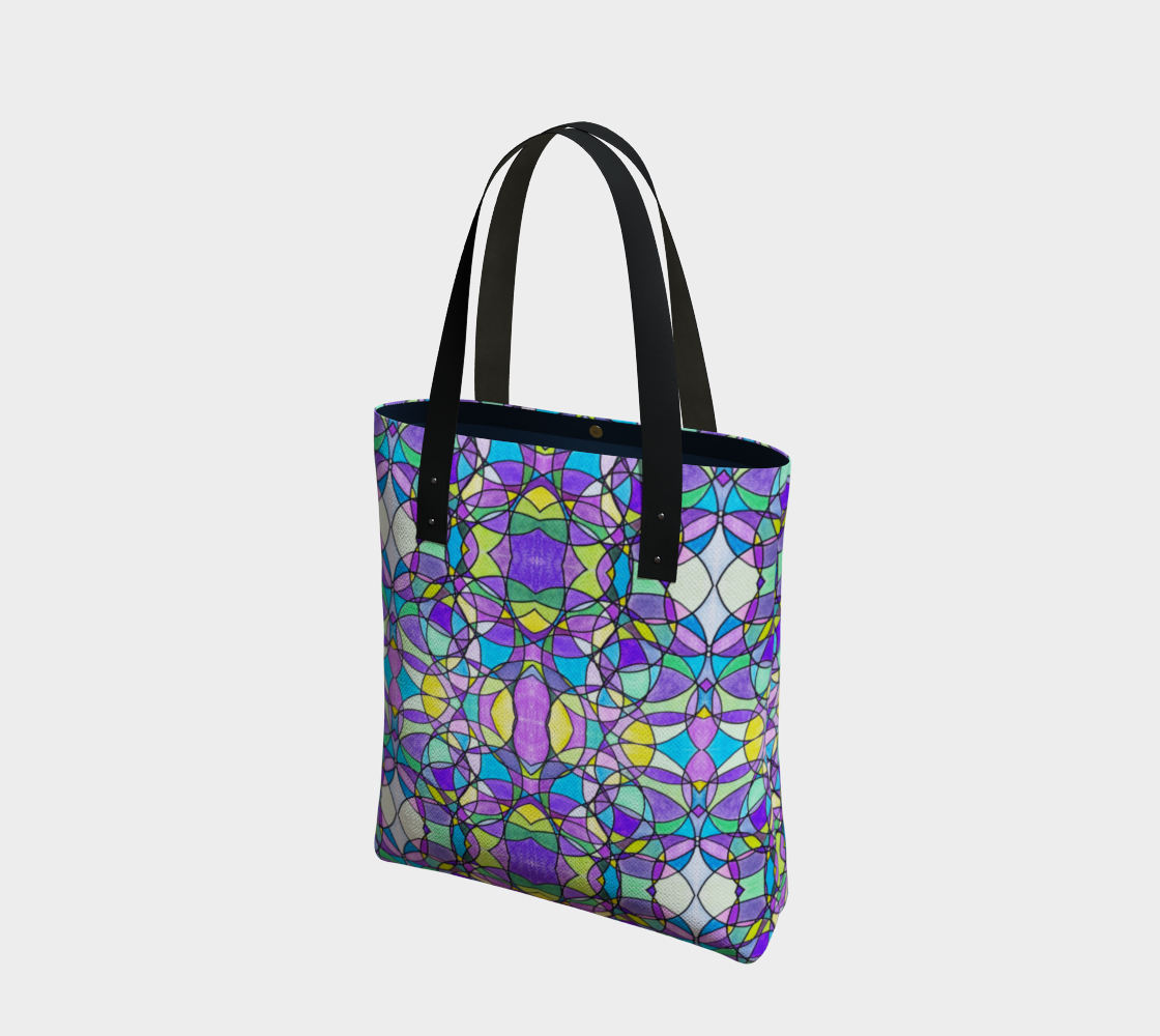 Lilac Stained Glass Tote Bag preview