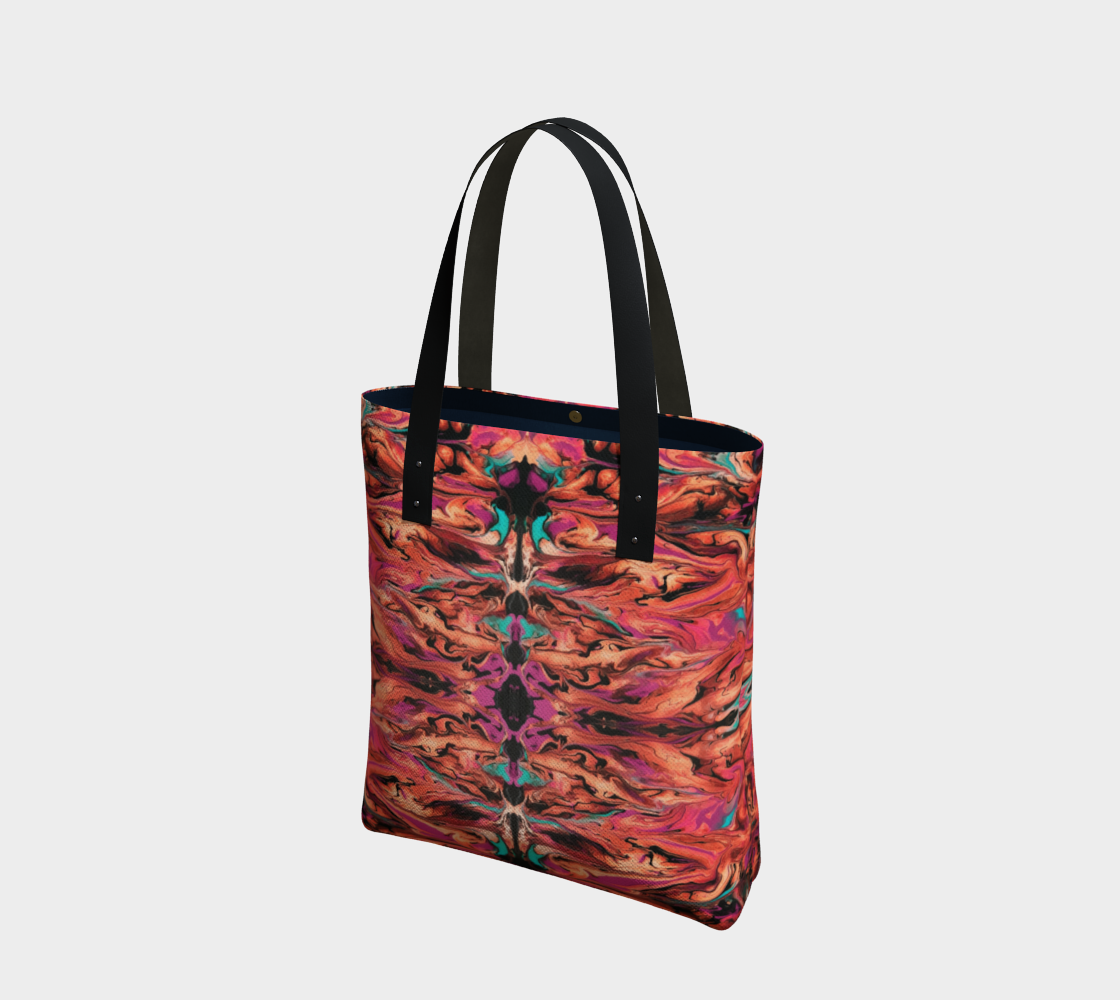 Red Wave II Tote Bag 3D preview