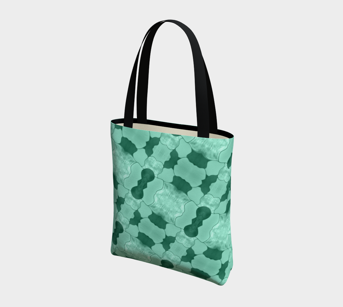 Lime Patchwork Tote Bag preview #3