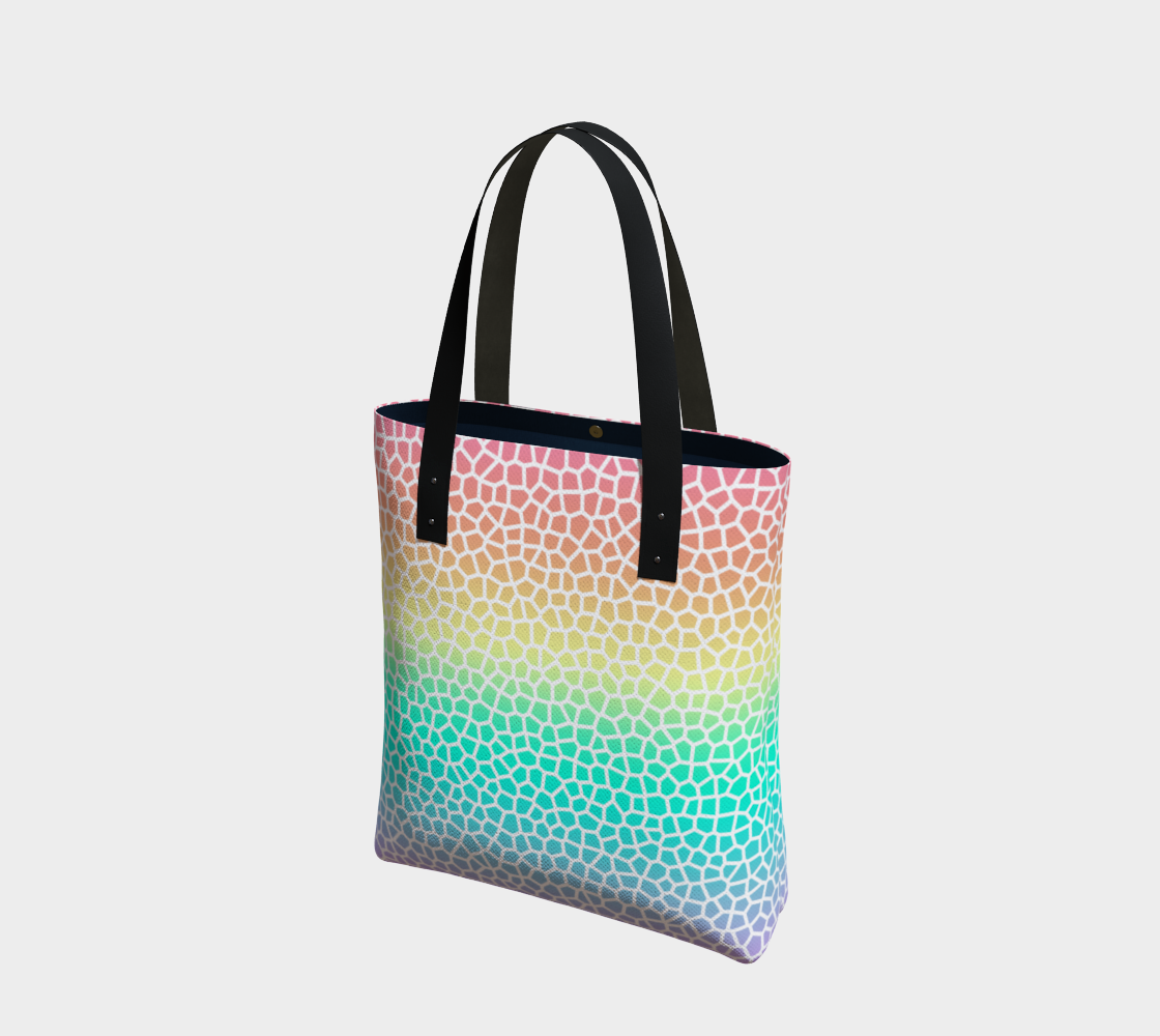 Pastel Rainbow Mosaic Tote Bag -PRIDE, LGBTQIA preview