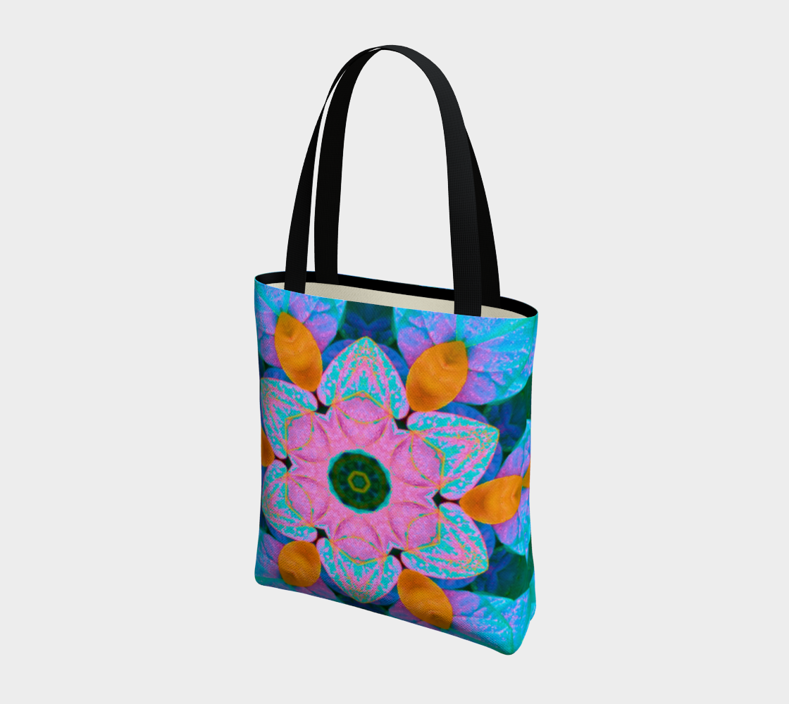 Pink and Turquoise Floral Abstract preview #3