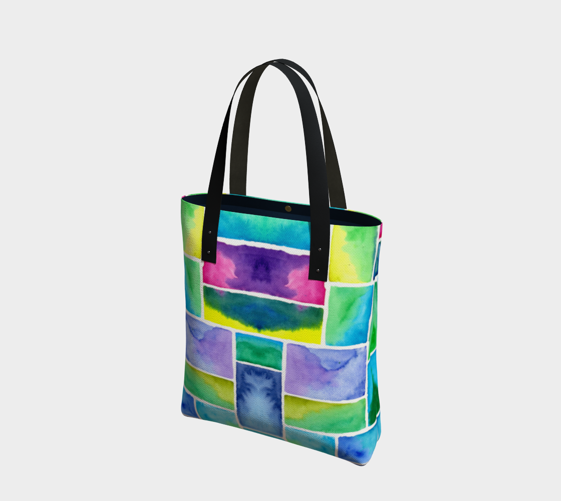Aperçu de Colorful Squares Pattern Tote Bag