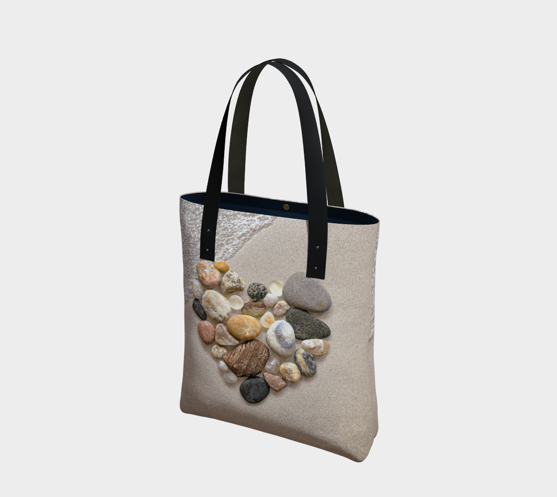 Beach Stones Heart Sand and Wave Neutral Zen preview