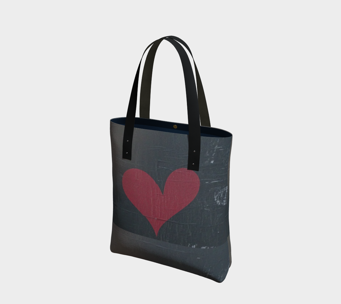 Red heart Tote bag  preview