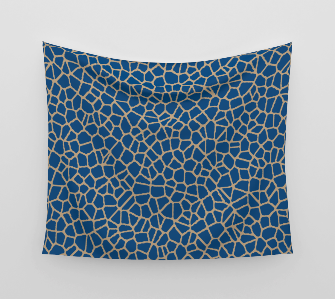 Staklo (Dark Blue w/ Coffee) Wall Tapestry preview