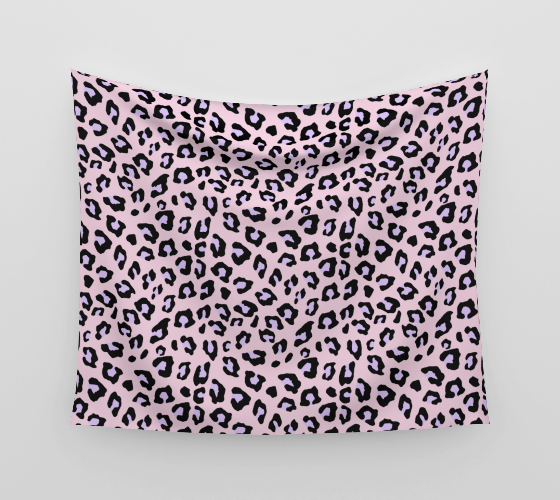 Leopard Print - Lavender Blush Wall Tapestry thumbnail #4
