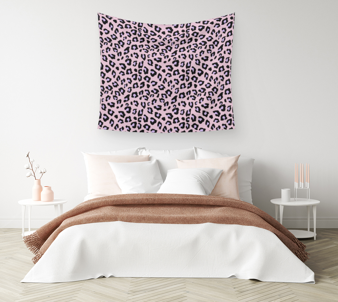 Leopard Print - Lavender Blush Wall Tapestry preview #1