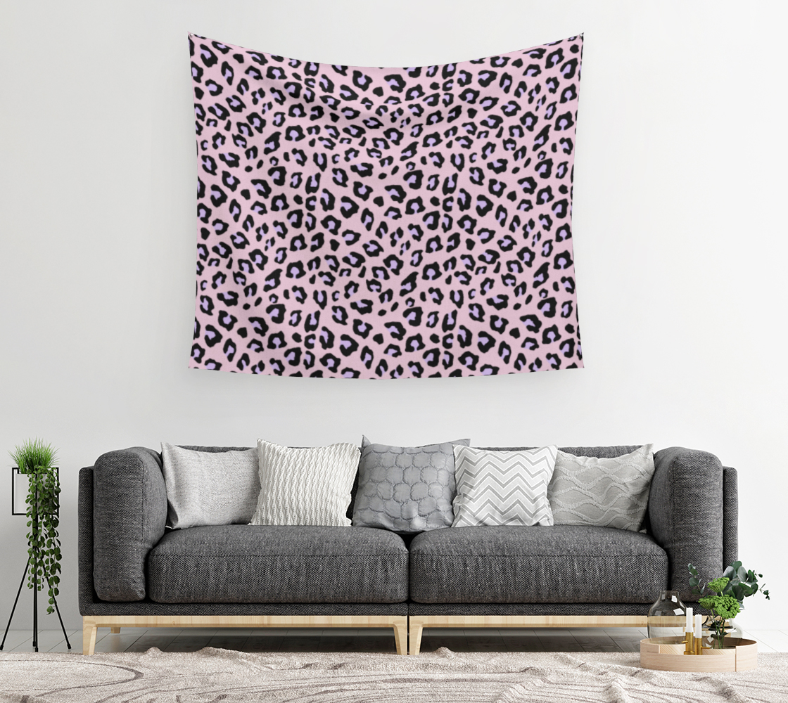 Leopard Print - Lavender Blush Wall Tapestry preview #2