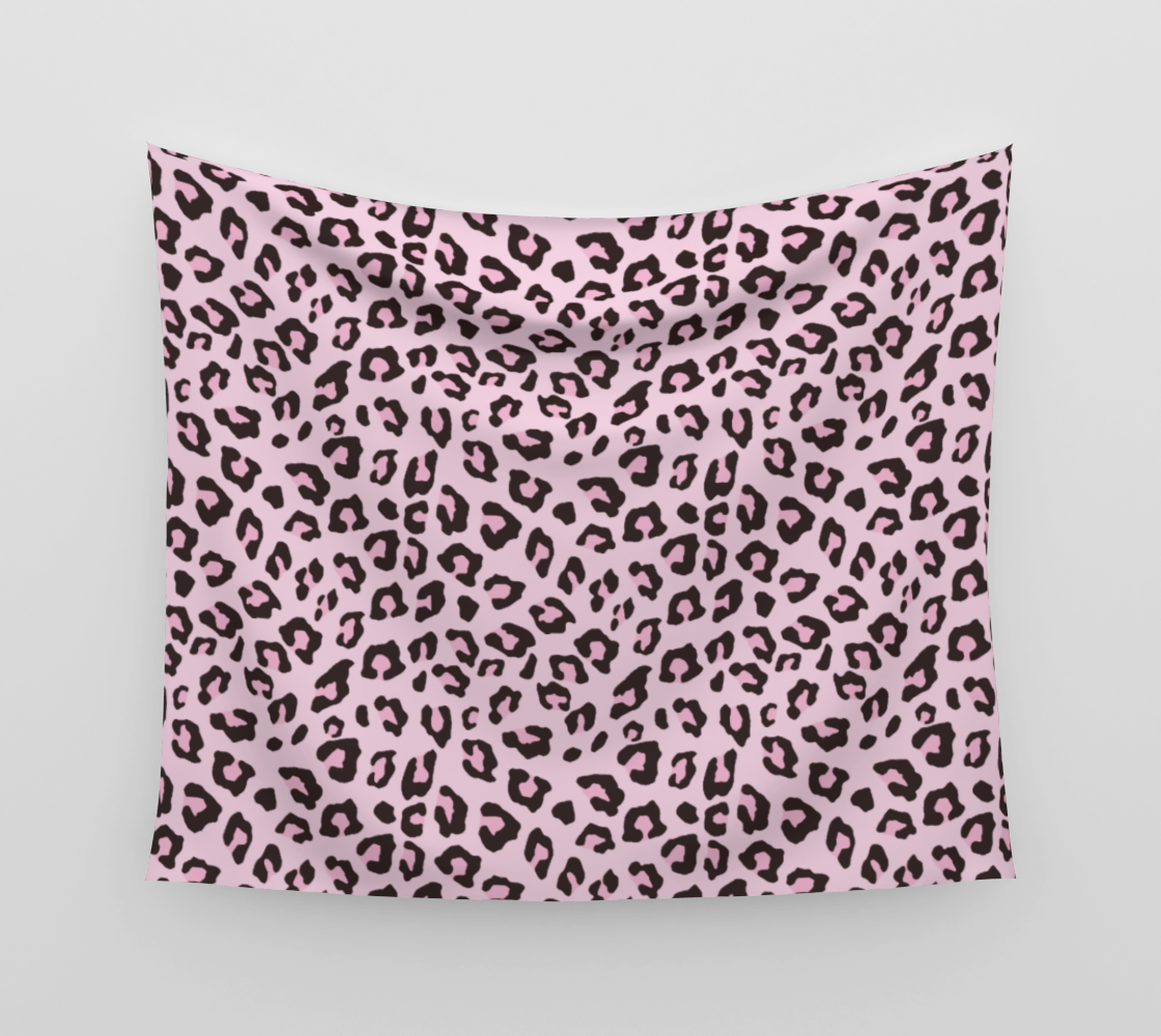 Leopard Print - Pink Chocolate Wall Tapestry preview