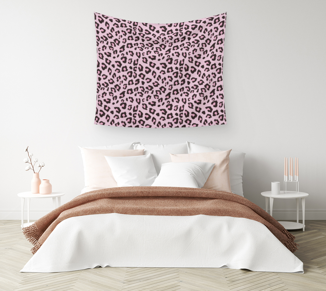 Leopard Print - Pink Chocolate Wall Tapestry thumbnail #2