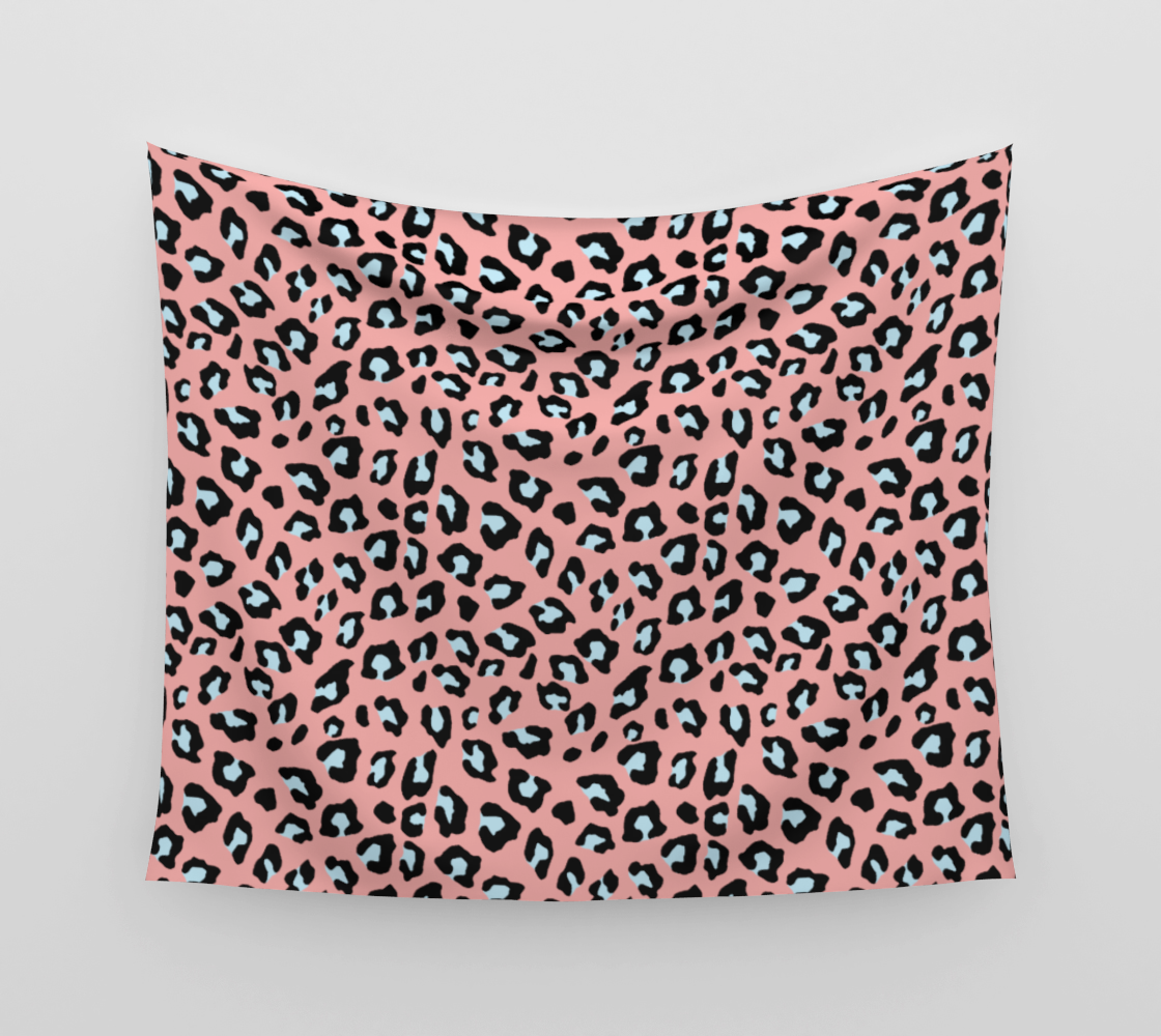 Leopard Print - Icy Peach Wall Tapestry preview #3