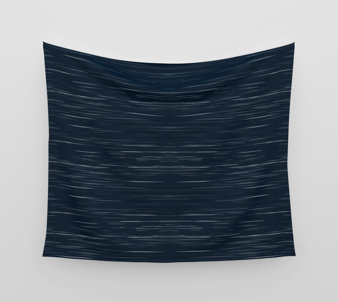 Meteor Stripes - Dark Denim Wall Tapestry preview
