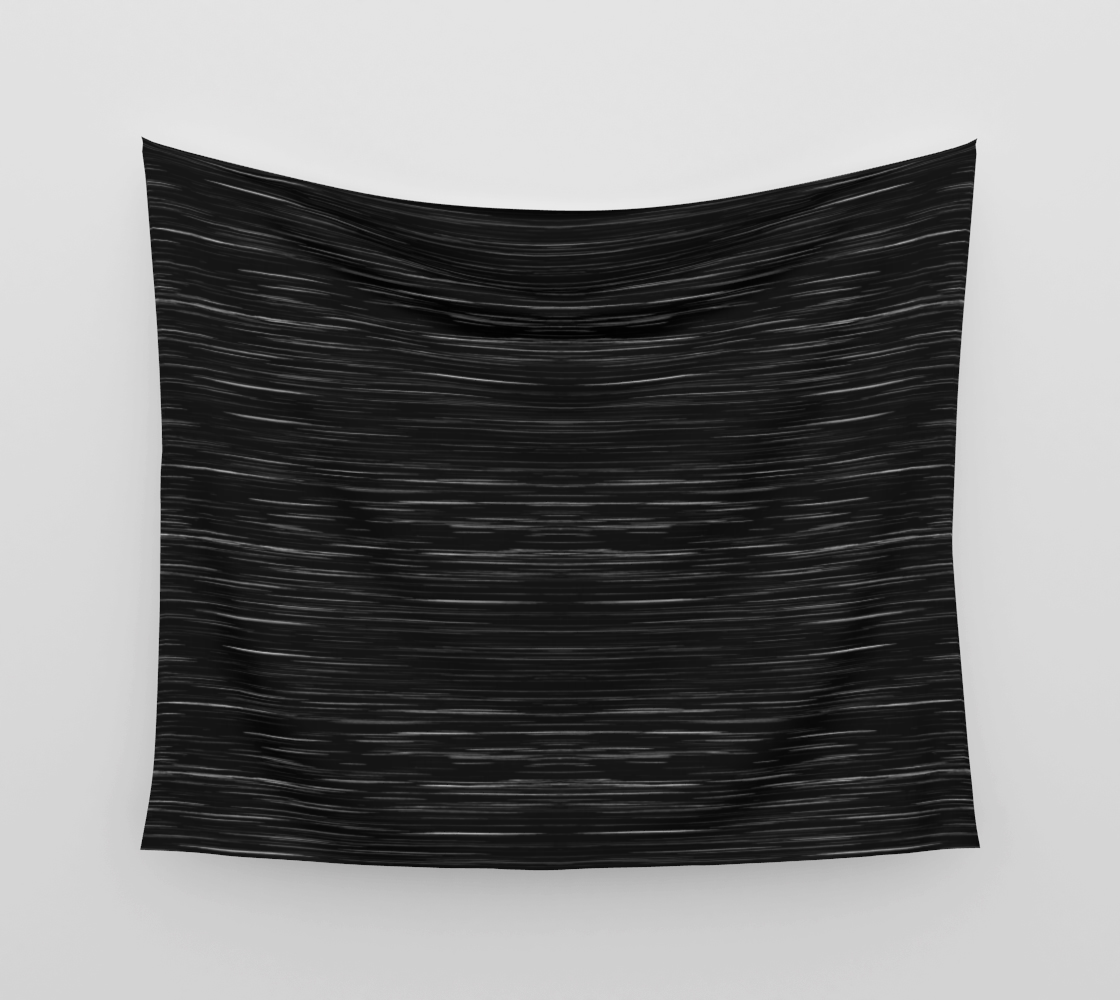 Meteor Stripes - Deep Black Wall Tapestry preview