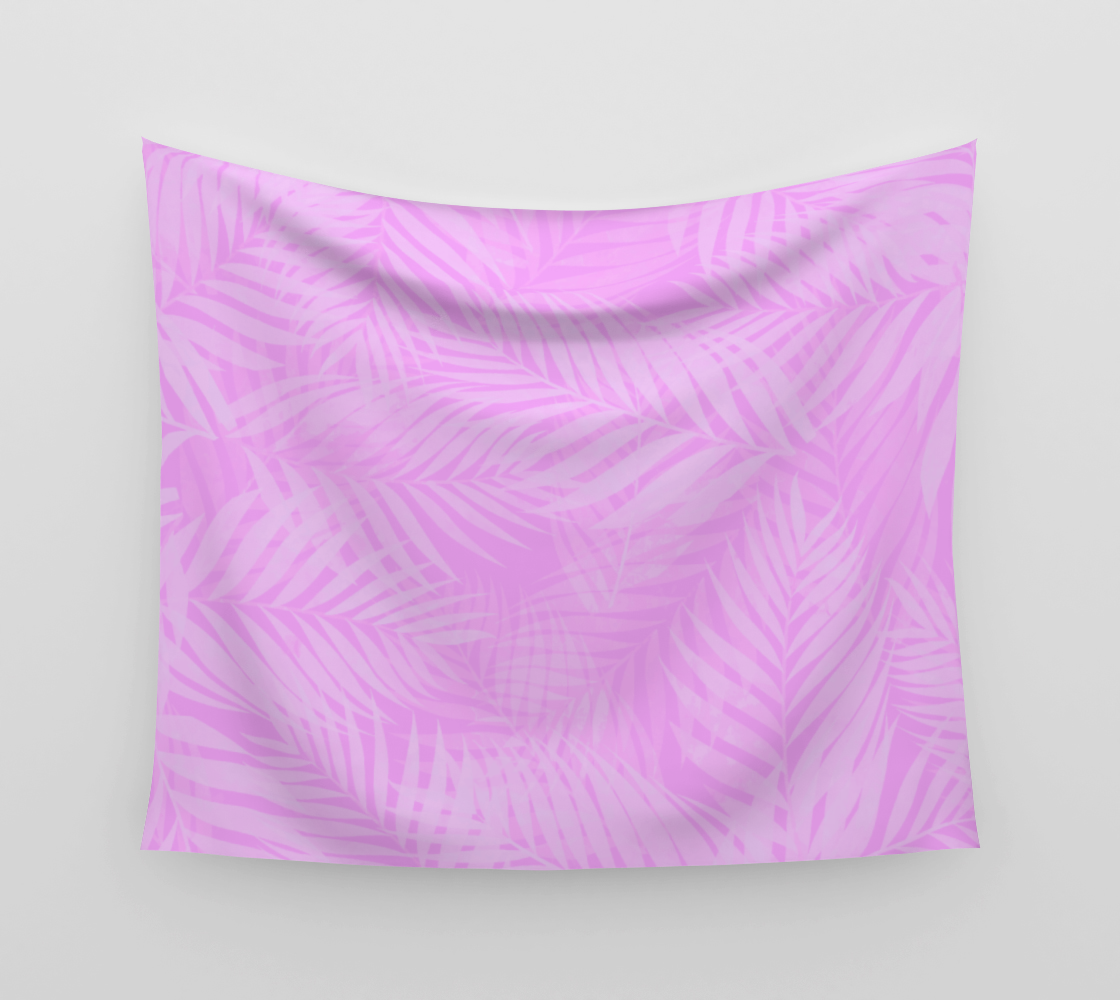 Palm Leaves - Orchid Pink Wall Tapestry preview