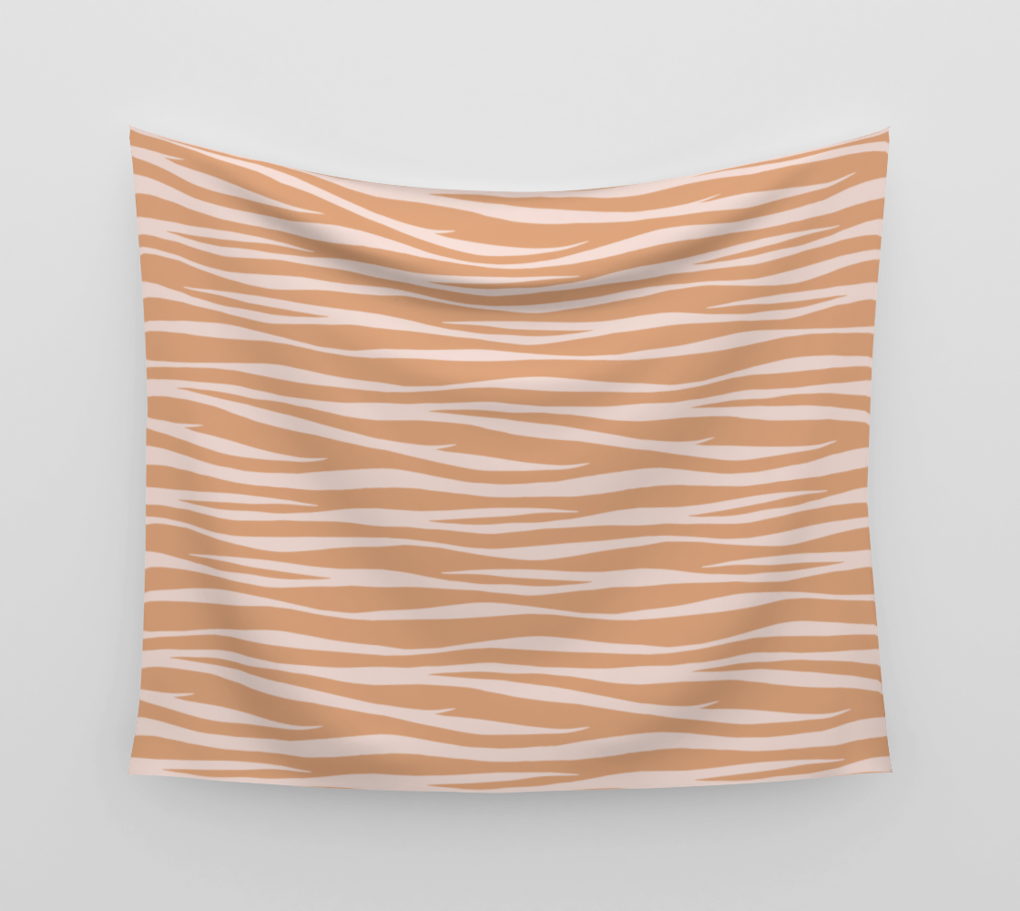 Zebra Print - Toffee Caramel Wall Tapestry preview