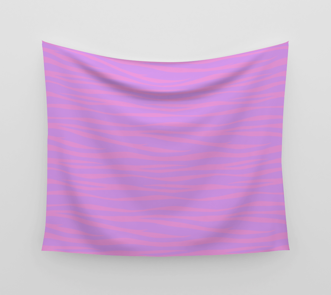 Zebra Print - Lavender Sunset Wall Tapestry preview
